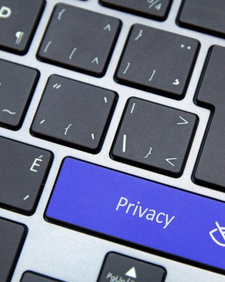 Afbeelding van een key board met een blauwe toets 'privacy'.