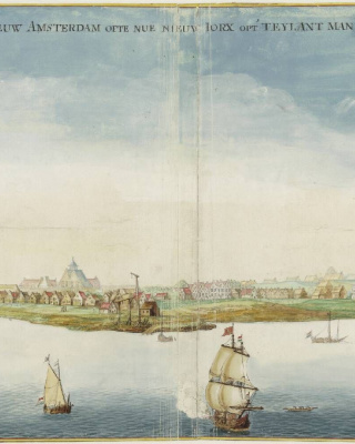 Gezicht op Nieuw-Amsterdam, Johannes Vingboons 1664