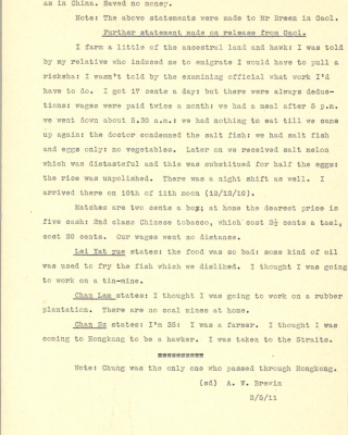 Klacht Chinese contractarbeiders, p2 (2 mei 1911).