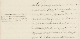 Brief van Gouverneur Crommelin aan de Sociëteit van Suriname over de noodzaak van vrede met de Marrons (14 februari 1754) (bevat racistisch taalgebruik).