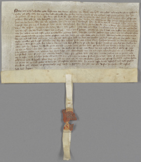 Hoekse verbondsakte: Margaretha belooft haar supporters te beschermen (1350).