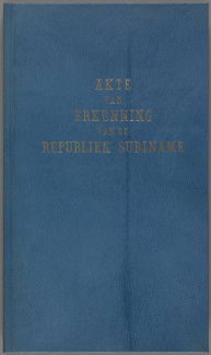 Akte van Erkenning van de Republiek Suriname I