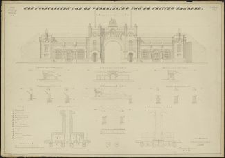 Ontwerptekening voor de Utrechtse Poort te Naarden, door W.K.T. Egter, 1879 [4.OPG inv.nr. N187]