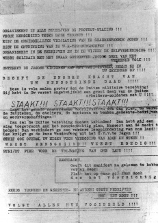 Oproep voor de Februaristaking (februari 1941).