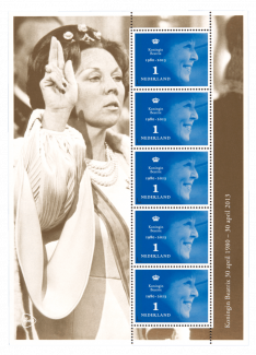 Postzegel troonswisseling Beatrix